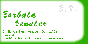 borbala vendler business card